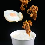 Levitation of Sunny Side Up Rice Bowl